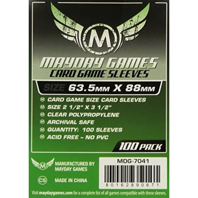 Image of 100 standard Card game sleeves 63.5mm x 88mm