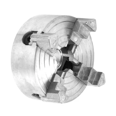 Image of Z011A 4 Jaw Chuck Clamp Metal Lathe Chuck, Sturdy Zinc Alloy Wood Turning Accessory Self Centering Replacement CNC Milling Drilling Tools