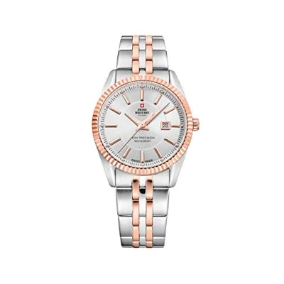 Image of Swiss Military by Chrono Women&#039;s Quartz Watch with Analogue Display and Stainless Steel Bracelet SM34066.07
