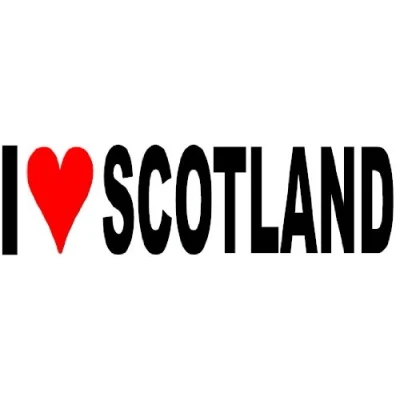 Image of 1st Class Designs I Love Scotland Funny Bumper Sticker Car Van Bike Decal Free P&amp;P