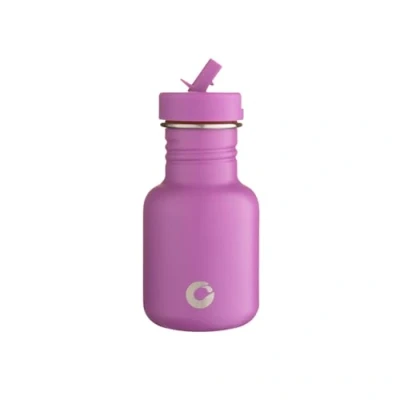 Image of BOTL Tough Canteen Water Bottle with Matching Leakproof Straw Lid, Stainless Steel Bottle, Non Insulated, Eco 350ml (Magenta Divine)