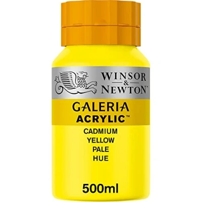 Image of Winsor &amp; Newton, Galeria Acrylic, Cadmium Yellow Pale Hue, 500ml