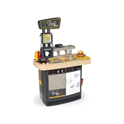 Image of Smoby Food Corner Restaurant Cuisine Resto avec Lecteur CB 29 Accessoires Jouet d&#039;Imitation pour Enfant
