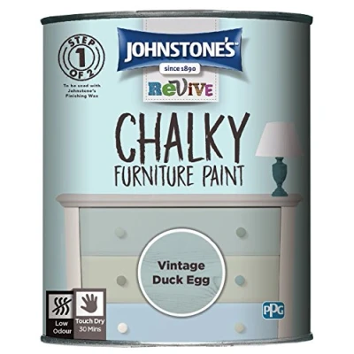 Image of Johnstone&#039;s 386501 Revive Chalky Furniture Paint, Vintage Duck Egg