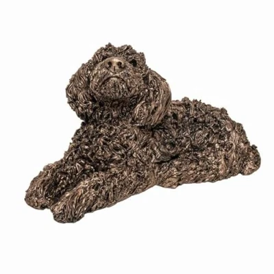 Image of Frith Jake Labradoodle Cost Cast Bronze Resin Sculpture by Artist Veronica Ballan (Doodle/Labradoodle)