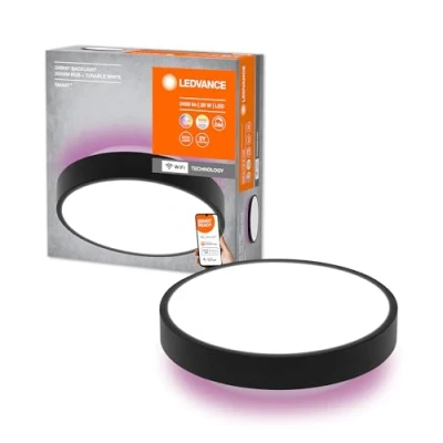 Image of LEDVANCE ORBIS BACKLITE ROUND SMART+ Wifi Luminaire Ø 35cm, Dimmable LED For Indoor Use, 28W, Colour Temperature From 3000 6500K, 2400 Lumen, RGB Light White And Coloured Light,