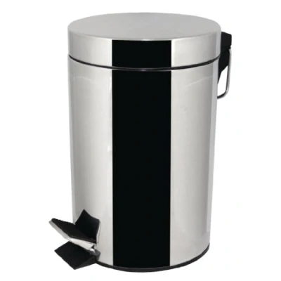 Image of Bolero Pedal Bin Stainless Steel 3Ltr