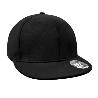 Image of Beechfield Unisex&#039;s B665 Pro Stretch Flat Peak Cap, Black, One Size