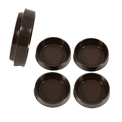Image of 4 8 12 Brown Castor Cups Chair Carpet Furniture Floor Protectors Wood Laminate Diameter : 60mm Pack Size