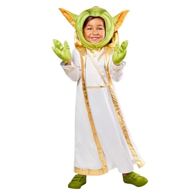 Image of Rubie&#039;s 1001256XS000 Master Yoda Toddler Costume Star Wars Kids Fancy Dress, Boys, Girls, Multi, 5 6 Years