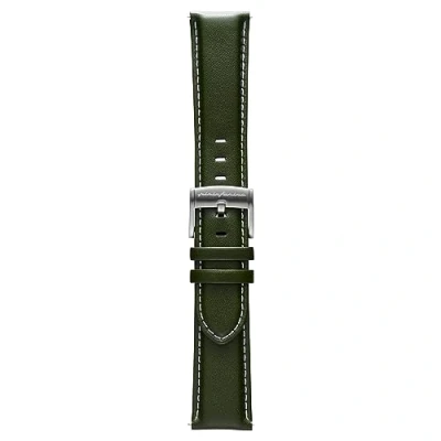 Image of pininfarina Watch Strap Genuine Italian Leather 22mm Band for Senso Hybrid Smart with Steel Buckle &amp; Quick Release 125mm Long End 75mm Short Length Green