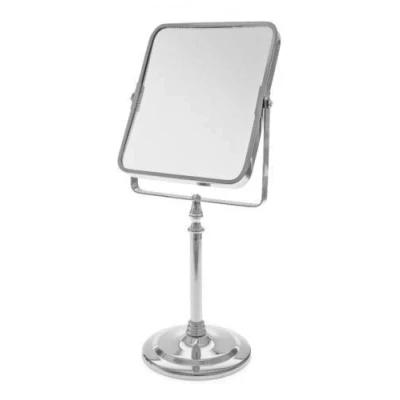 Image of Kachhu® Blue Canyon Square Pedestal Shaving Make Up Mirror Free Standing Bathroom Toilet