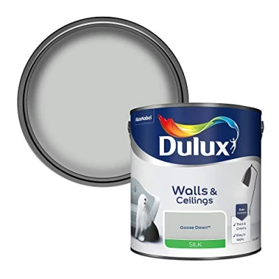 Image of Dulux Silk Emulsion Paint For Walls And Ceilings Goose Down 2.5 Litres