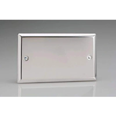 Image of Varilight 2G Blank Plate Chrome XCDB