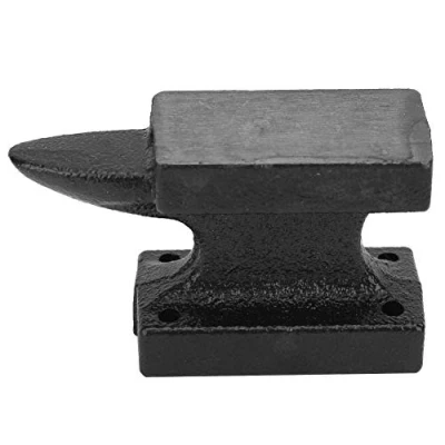 Image of Blacksmith Anvil Portable Workbench Rugged Cast Iron Stable Heavy Duty Percussion Pad Tool Single Horn