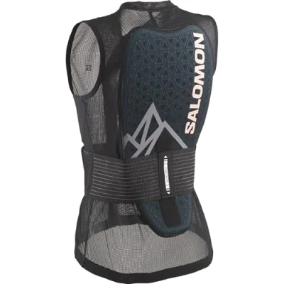 Image of Salomon Flexcell Pro Vest Women&#039;s Back protection Ski Snowboarding MTN, Adaptable protection, Breathability, and Easy to adjust, Black, L