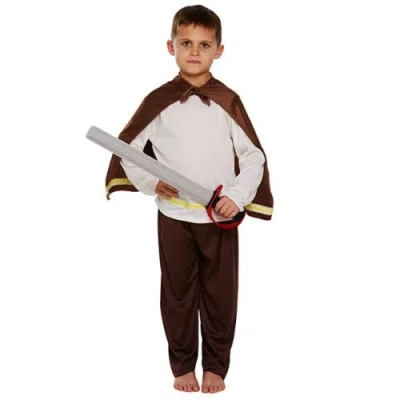 Image of Quickdraw Childrens Viking Warrior Costume Boys Fancy Dress Outfit World Book Day Age 4 6