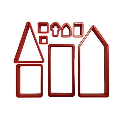 Image of Linic Products UK Made Gingerbread House Cookie Cutter Set, Tall Canal House. (S7877) Free Delivery