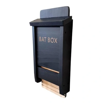 Image of Black Wooden Bat Nesting Roosting Box