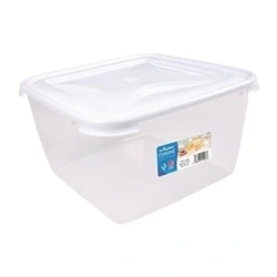 Image of Wham Cuisine 15L Clear &amp; Ice White Large Square Food Box Lid