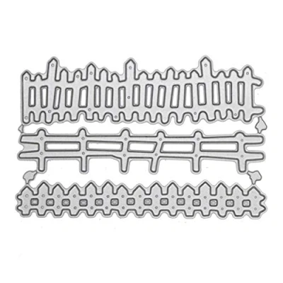Image of Die Cuts for Card Making,Fence Metal Cutting Dies DIY Scrapbook Emboss Paper Cards Making Decor Stencil Silver