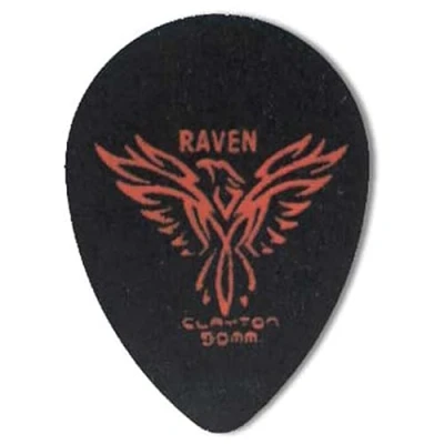 Image of Clayton Plectrum Black Raven Small Teardrop Shape Packing 12pcs 0,50 mm
