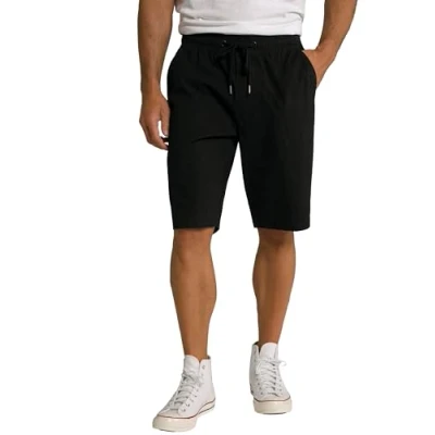 Image of JP 1880 Men&#039;s Big &amp; Tall Logo Comfy Sweat Shorts Black XXX Large 702636 10 3XL