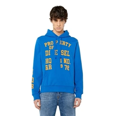 Image of Diesel_S GINN HOOD K32 FELP_SHIRT_Blue_M