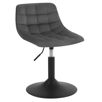 Image of WOLTU Dressing Stool Swivel Velvet Modern Breakfast Dining Chair Rotatable for Kitchen Counter Clinic, Dark Grey Bar Stool, Adjustable Gas Lift(38 49,5cm) BH300dgr 1 UK