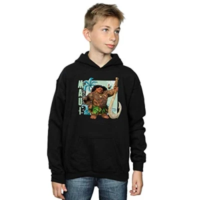Image of Disney Boys Moana Maui Hoodie Black 5 6 Years