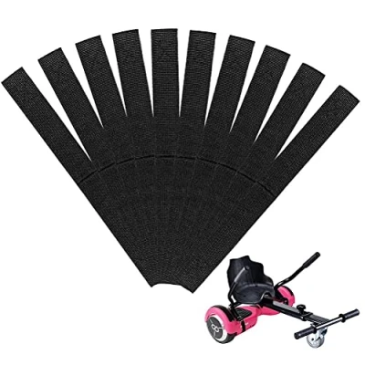Image of BSTCAR 10 Pieces Adjustable Hoverboard Straps, Replacement Straps Nylon Seat Attachment Hook and Loop Fastening Cable