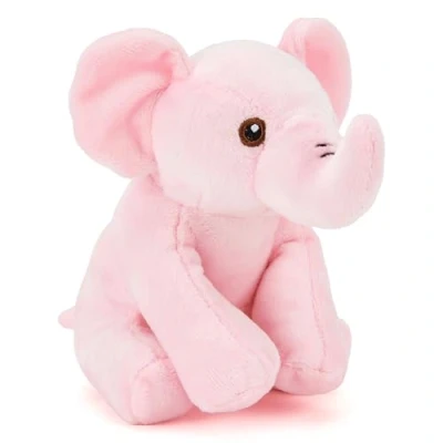 Image of Zappi Co Elsa the Pink Elephant Plush Toy (15cm) Soft, Cuddly, 100% Recycled Colourful Trunk Friend for Girls Boys Newborn Gift