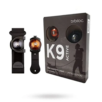 Image of Orbiloc K9 Active Pack Dual Flashing/Solid Safety Led Light For Dogs High Visibility Running Durable Water Proof Impact Resistant Attach to Harnesses and Collar Dog Walking