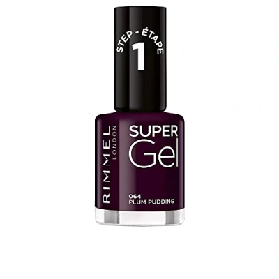 Image of Rimmel London Super Gel Nail Polish At Home Manicure, Plum Pudding, Purple Shades 12ml