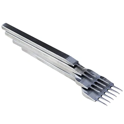 Image of Pcs Leather Stitching Punch Tools DIY 1246 Prong Metal Diamond Lacing Hole Punches Perforate Sew