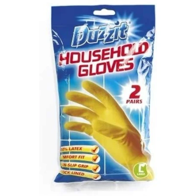 Image of Duzzit 3 x Household Gloves Large 2 Pairs