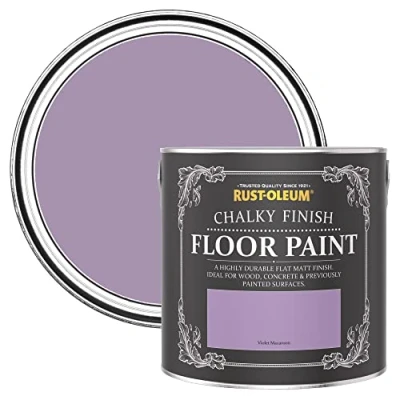 Image of Rust Oleum Purple Scratch Resistant Floor Paint in Matt Finish Violet Macaroon 2.5L