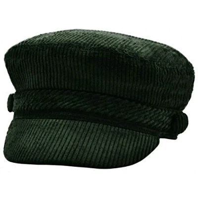 Image of Womens Girls or Mens Fiddler Cap Ladies Baker Boy Hat Newsboy Bretton (60 cm, Green)
