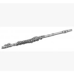 Image of Gift Boxed Pewter Music Musician Flute Tie Lapel Pin / Brooch Badge