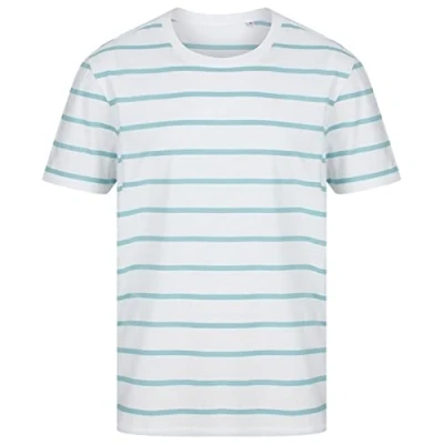 Image of Front Row Striped T White/Duck Egg XL