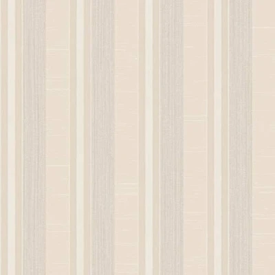 Image of Galerie G67620 Palazzo Textured Varied Stripe Design Wallpaper, Beige, 10m x 53cm