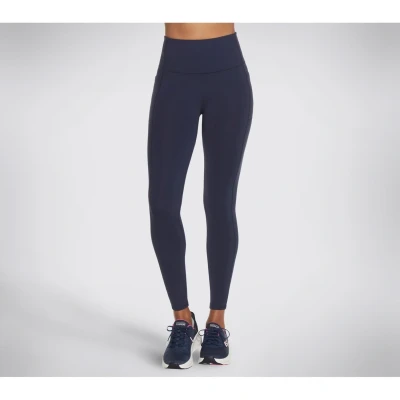 Image of Skechers Women&#039;s Go Walk Flex High Waisted 2 pocket Yoga Legging Pants, Blue Iris, M