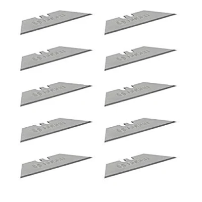 Image of Bosch Professional ten replacement blades for folding knife (incl. trapezoid blades, one hand dispenser, safety transport box)