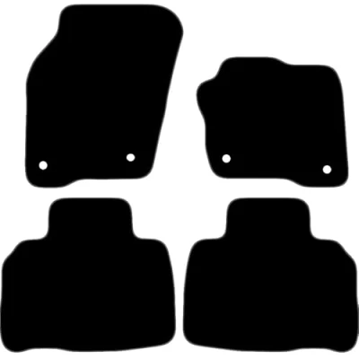 Image of Carsio Carpet Car Mats For Ford Edge 2015+ Onwards Tailored Fit Floor Mat Set Complete Accessory Black Custom Fitted All Weather, Anti Slip Backing &amp; Grey Trim