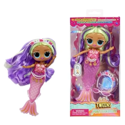 Image of L.O.L. Surprise! Tweens Mermaid Cleo Clove Fashion Doll with Colour Changing Tail, Movable Fin, and Beautiful Accessories Toys for Kids Collectors from 4 Years Old