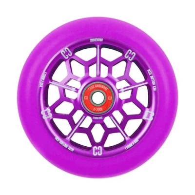 Image of CORE Hex Stunt Scooter Wheel 110mm ABEC 9 Bearings (Replacement Pro Wheels) Purple