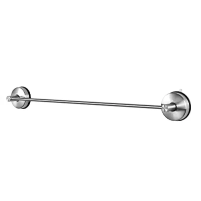 Image of Towel Holder with Suction Cup JOMOLA No Drilling Stainless Steel Brushed for Bathroom Wall Mounting Kitchen Tea Rail Silver 56 cm