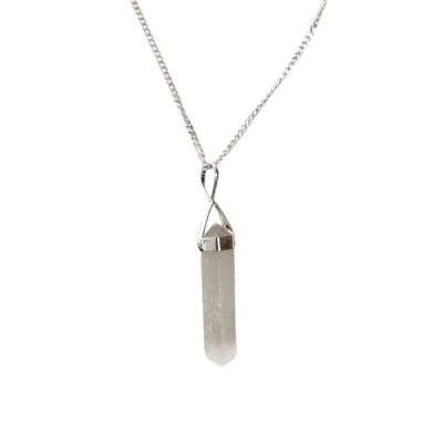 Image of VIE Naturals Double Point Pencil Pendant, Selenite, 25 30mm
