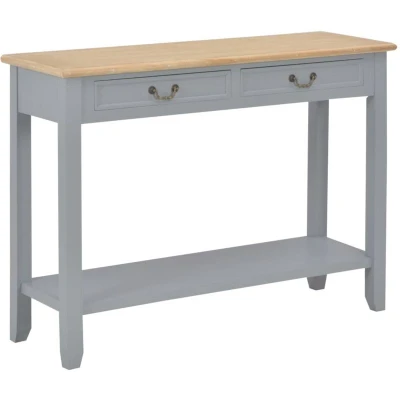 Image of vidaXL Console Table Grey 110x35x80 cm Wood