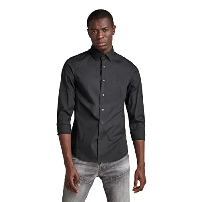 Image of G STAR RAW Men&#039;s Dressed Super Slim Shirt Shirts, black (dk D17026 C271 6484), XL